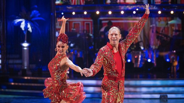 The comedian with pro dancer Dianne in Strictly.