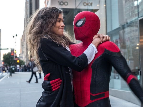 Zendaya starring in the Spider-Man movies.