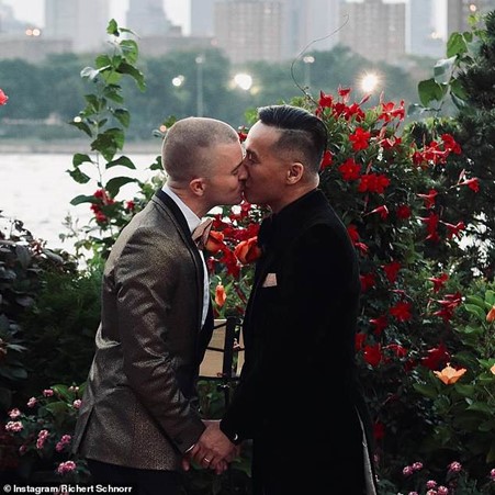 Richert Schnorr and BD Wong get hitched.