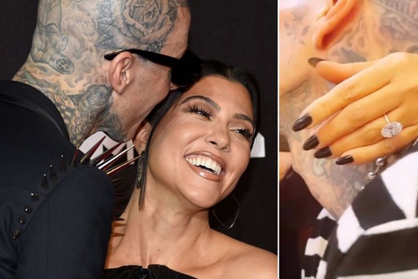 Kourtney Kardashian Engagement Ring: Travis Barker proposes to the starlet.