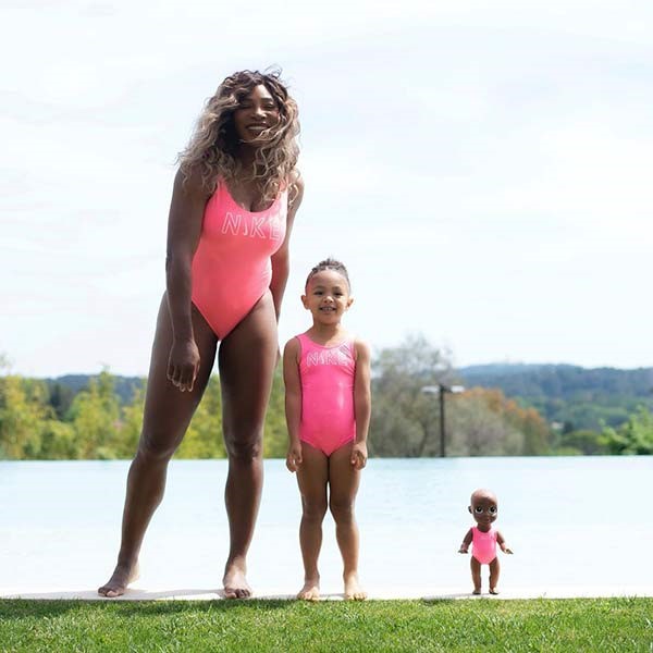 Serena Williams Children: The tennis champ with daughter Olympia.