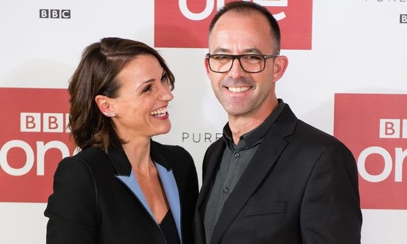 Laurence Akers and Suranne Jones attend an event.