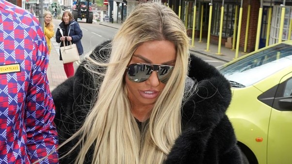 Katie Price Kieran Hayler: The former glamour model on her way to court.