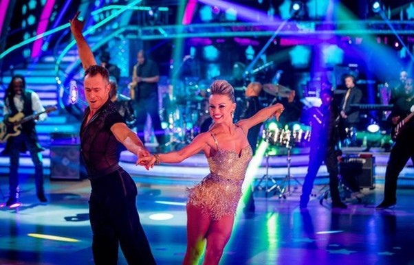 The pro dancers take the floor on Strictly Come Dancing.