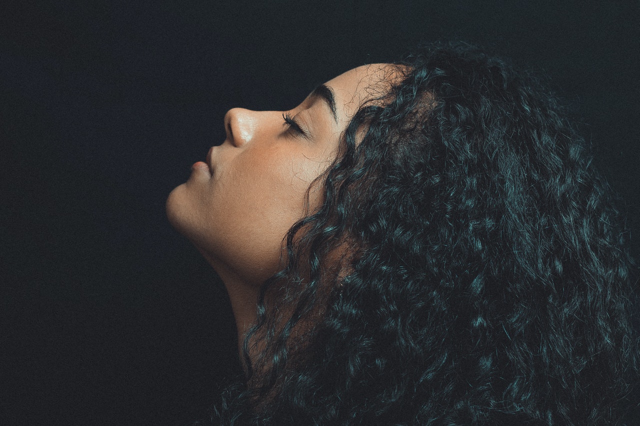 Woman with Curly Hair