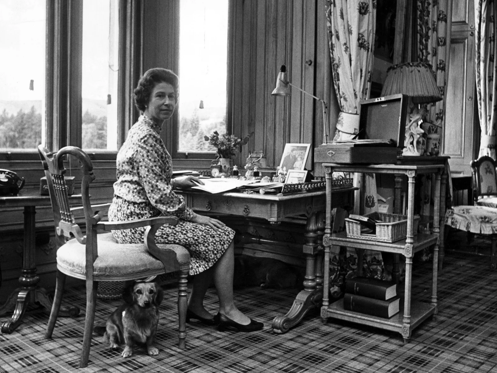 Queen Elizabeth in Balmoral Study 1972