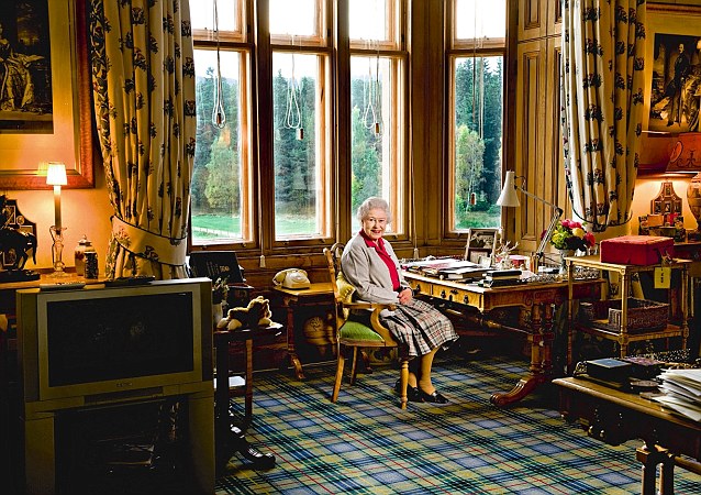 Queen in Balmoral Study